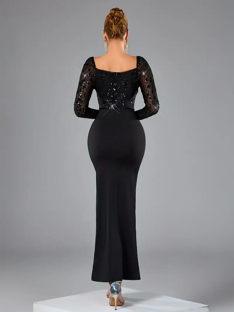 ladies square neck body hugging dresses sequins - Temu Australia ladies square neck body hugging dresses sequins - Temu Australia
