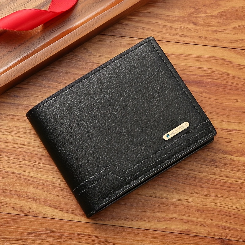 1pc Men's PU Leather Wallet, Large Capacity Vintage Wallet, Ideal Gift For Dad Or Grandpa