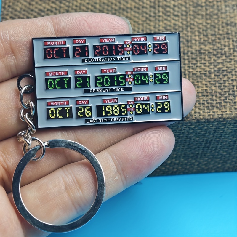 

Futuristic Display Keychain: Retro Style, Iron Alloy, Perfect Gift For Sci-fi Fans