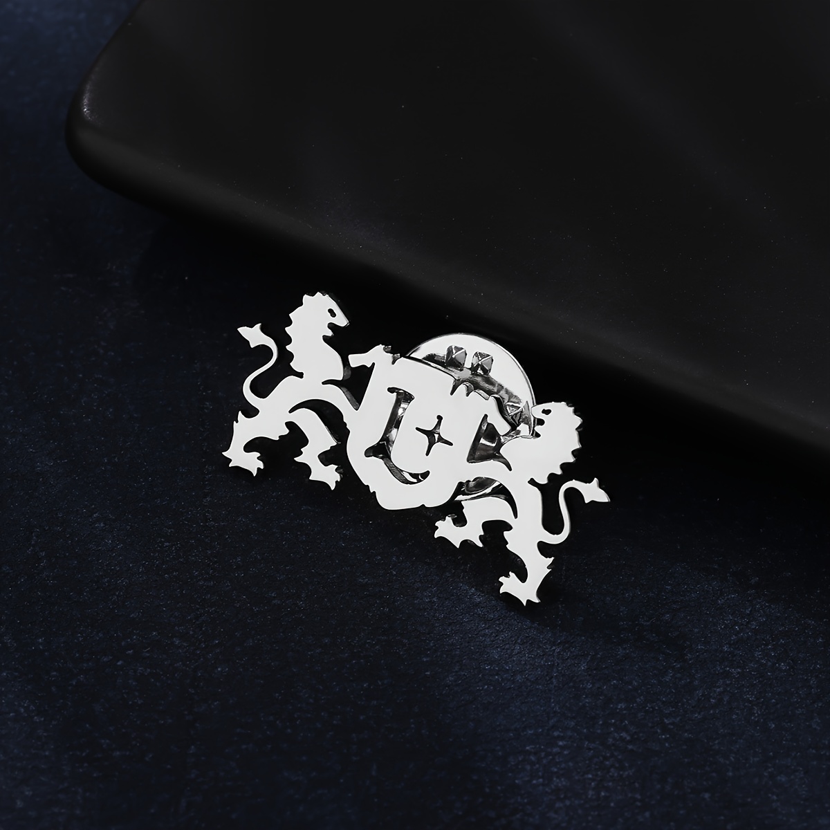 Image of Men's Custom Logo Lapel Pin - Unique Creative Artwork Design, Stainless Steel Jewelry For Suits And Shirts - Perfect Gift For