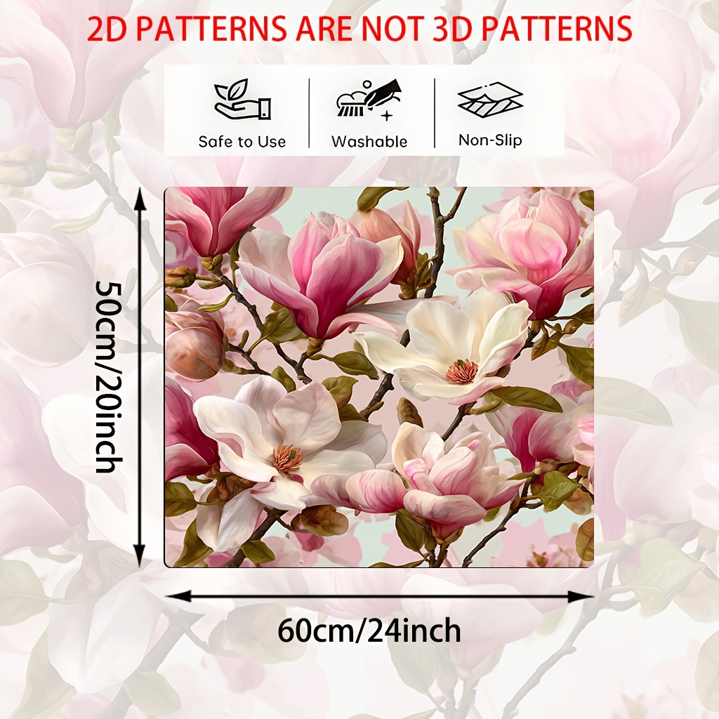 TEMU 1pc, 2d Flat Printing Washing Machine Mat, Pattern, Polyester Washing Machine Mat Perfect For Washer Mat, Kitchen Counter Mat, Decorative Mat,