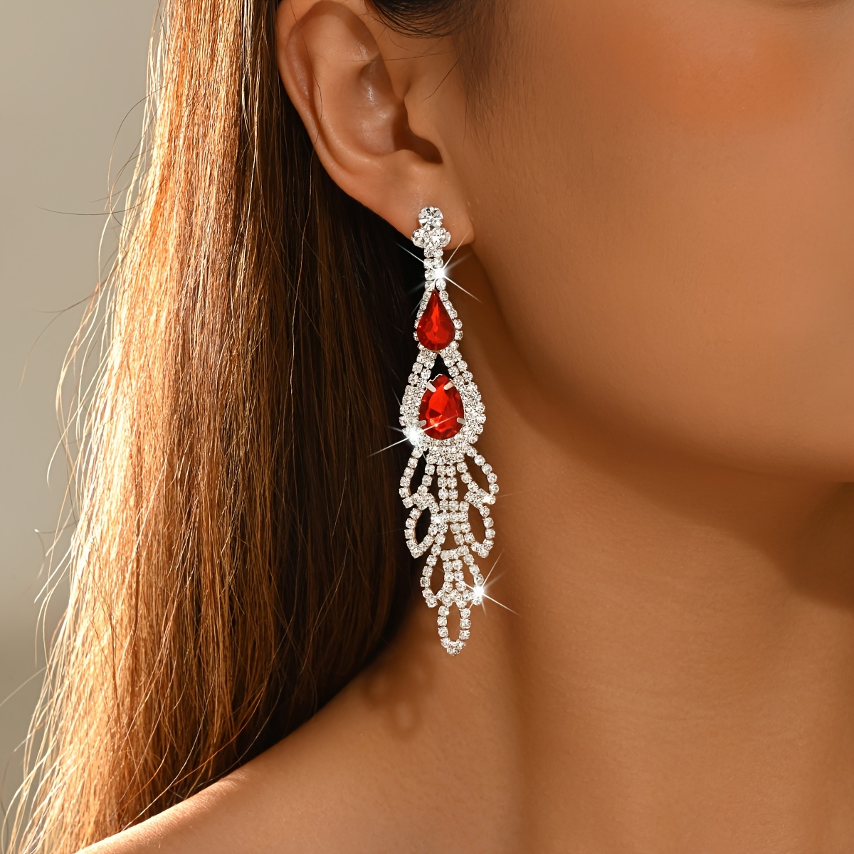 Women's Rhinestone Chandelier Teardrop Drop Earrings