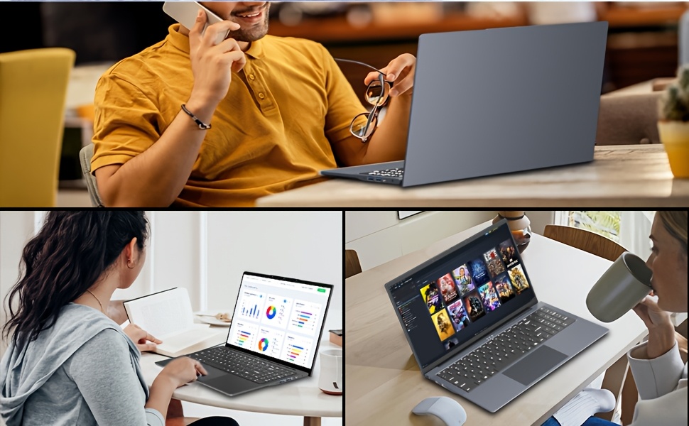 16 Inch Core I5 Laptop | 16GB RAM + 512GB SSD, Draagbare Computer met Verlicht Toetsenbord, Numerieke Toetsenbord, Type-C, TF Kaart Slot, USB 3.0*3, RJ45, 1080p Full HD, Linux Ubuntu OS