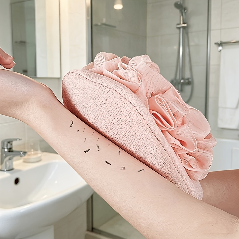 Bath Flower Glove & Hook Set, 2pcs for Exfoliation