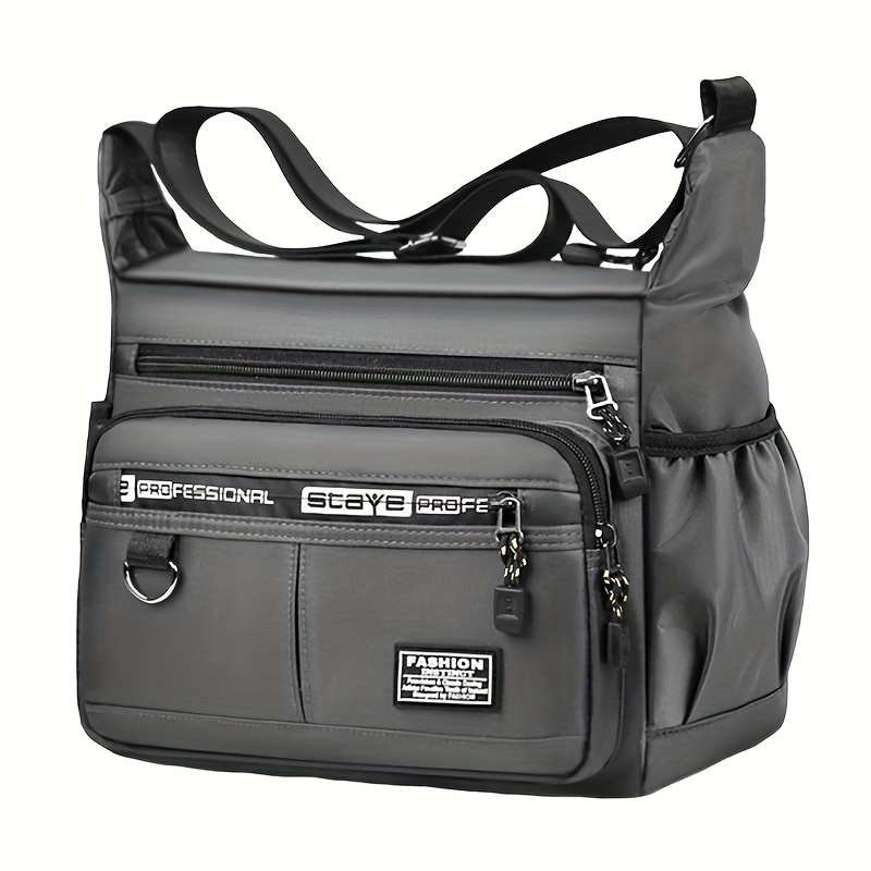 TEMU Bolso bandolera unisex de moda - , correa de ajustable, diseño de múltiples bolsillos, ideal para viajes, compras y citas. para las fiestas