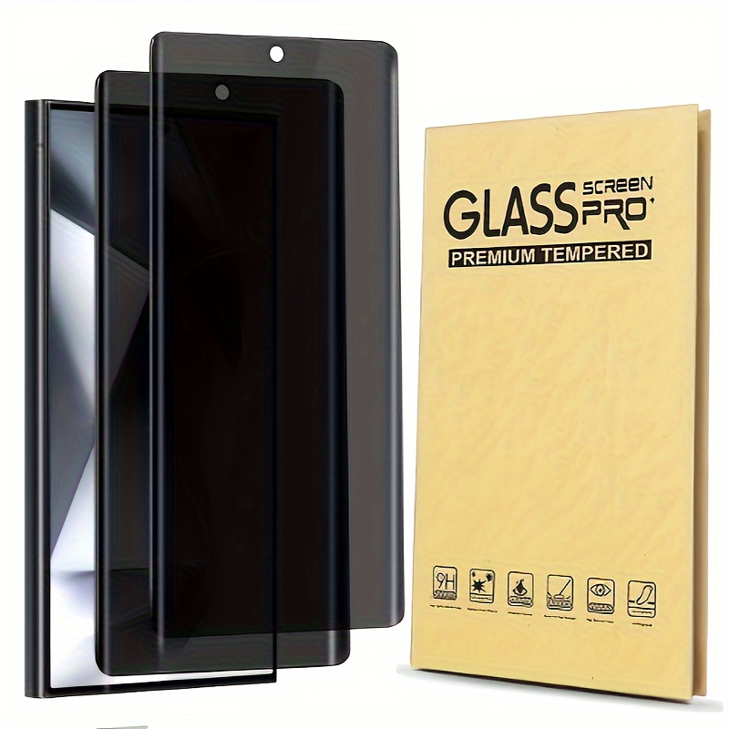TEMU 2pcs Privacy Screen Protector, Anti-spy Tempered Glass Film For Smartphones & Tablets - Smooth