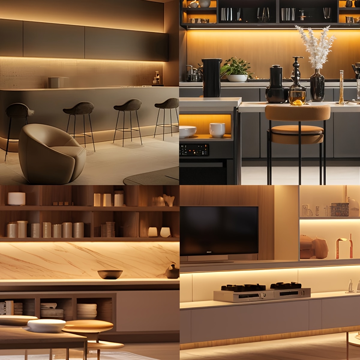 Tira de luces LED COB delgada HOTU | Cinta de luz flexible y cortable adhesiva alimentada por USB con 400 LEDs/M, luz diurna y blanco cálido (3000-6500K), diseño sin puntos para dormitorio, oficina - Imagen 9