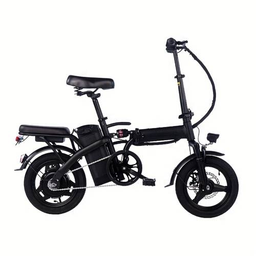 14 inch foldable electric bicycle 330 pound load bearing capacity of 19mph 48v lithium battery range of approximately 18 portable folding design outdoor cycling exercise urban commuting travel adult gifts