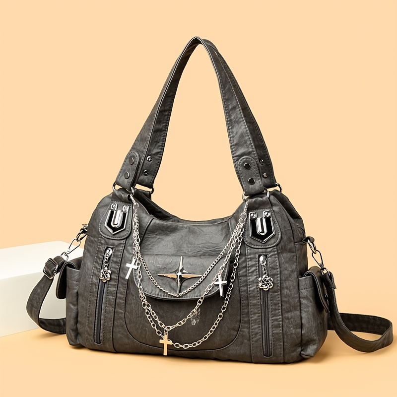Image of Easy And Versatile Vintage Women's Handbag, Multi-functional Backpack, Vacation Travel Shoulder Bag, Crossbody Bag