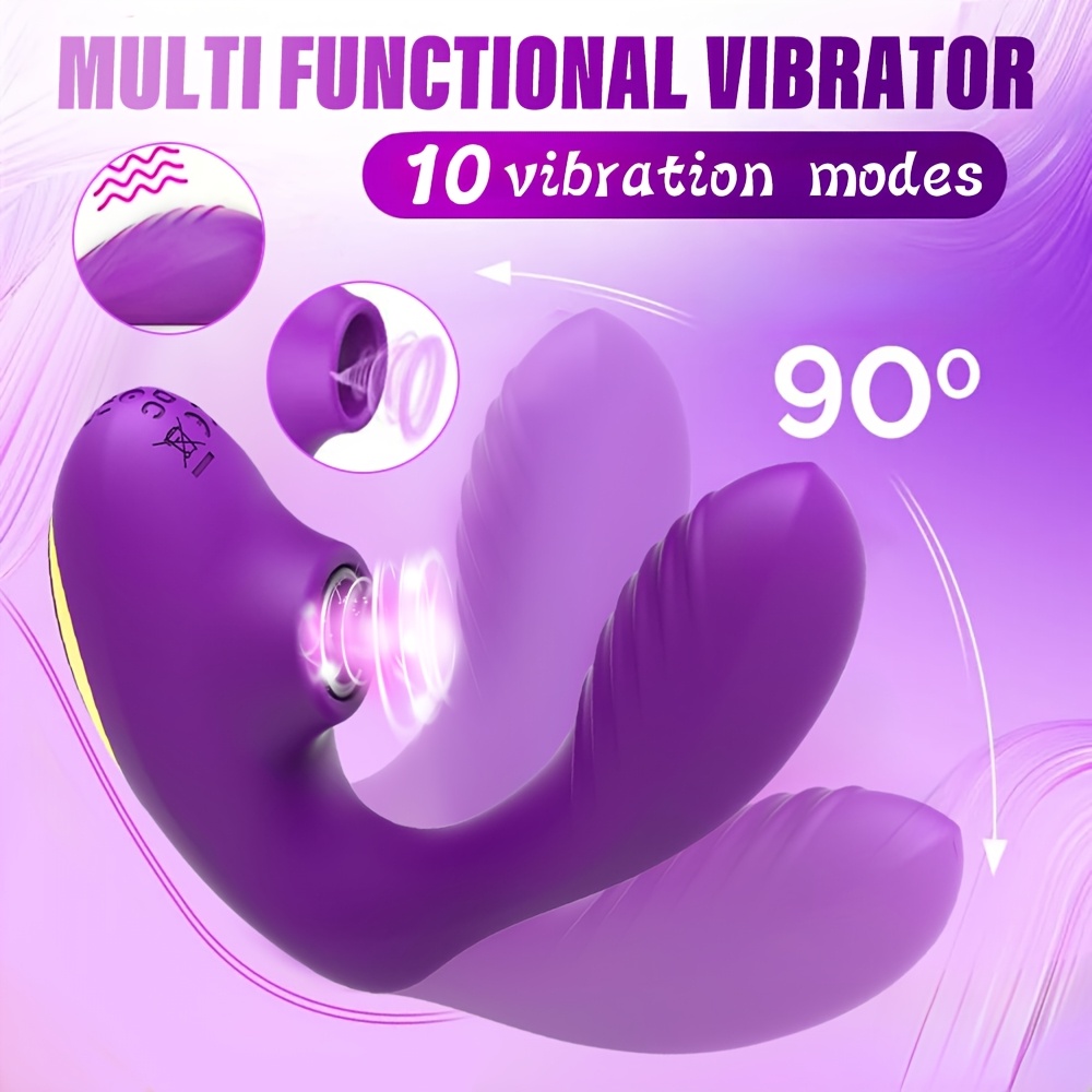 1pc 2-in-1 Clitoral Suction Vibrator, Anal Plug G-Spot Massager Adult Toy with 10 Suction and 10 Vibration Modes, Suitable for Women and Couples, Anal Nipple Vaginal Stimulator, Perfect for Male and Female Pleasure Play