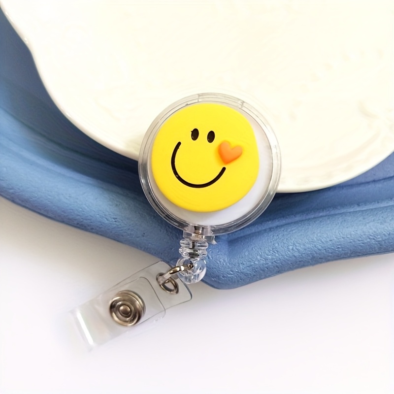 TEMU Clip retráctil 2D de 1 pieza para de , carrete para de oficina - Fácil de tirar, clip de cordón para identificación de empleados, suministros de