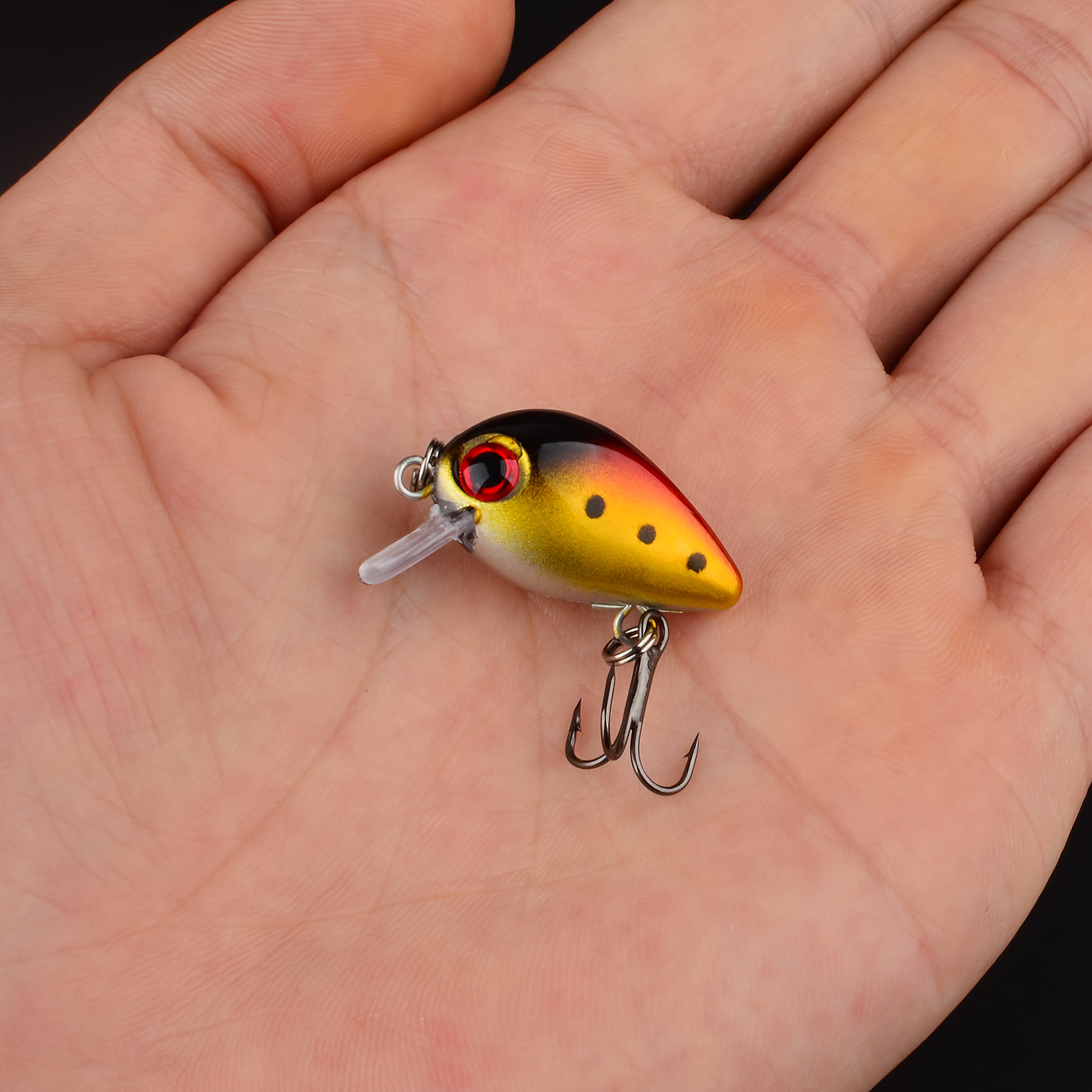 TEMU 1pc Minnow Fishing Lure Mini Crankbait Hard Bait Slow Sinking Artificial Wobbler Fishing Bait