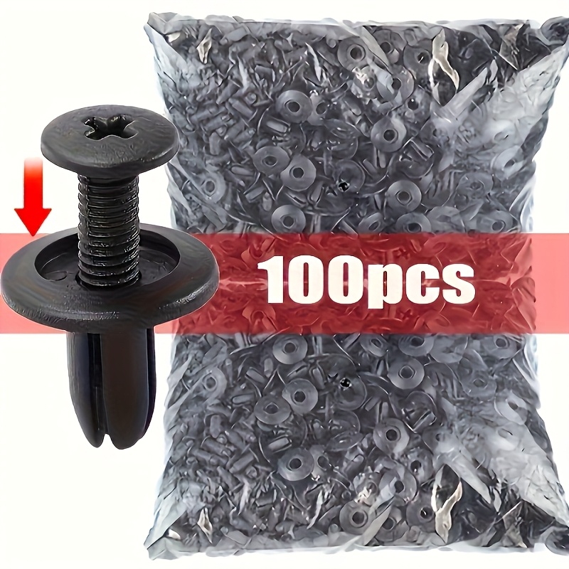 TEMU 100pcs Clip Set, Door Fender Rivet Fixing Clips, , Trim Fixing Accessories