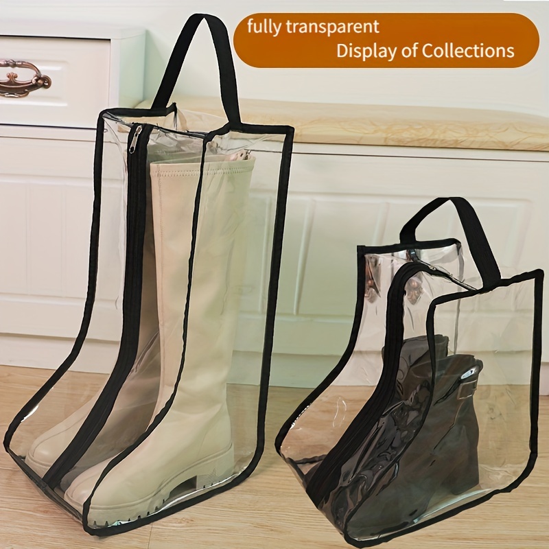 

Clear Pvc Boot And Shoe Storage Bags - Hanging Design, Foldable, And For Organizing Your Footwear