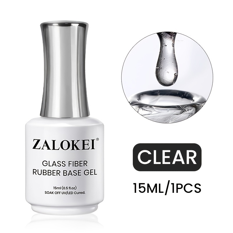 Image of 0.5oz Fiber Rubber , Thin Nails, , Long-lasting, Easy To Apply, Strong , Soak Off Led Cured For Nail Art Manicure Salon Diy Home