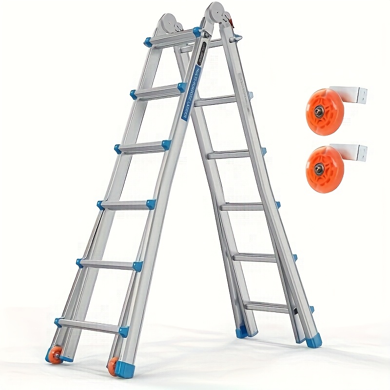 Boonlo Portable 19ft Heavy-duty Telescopic Folding Ladder