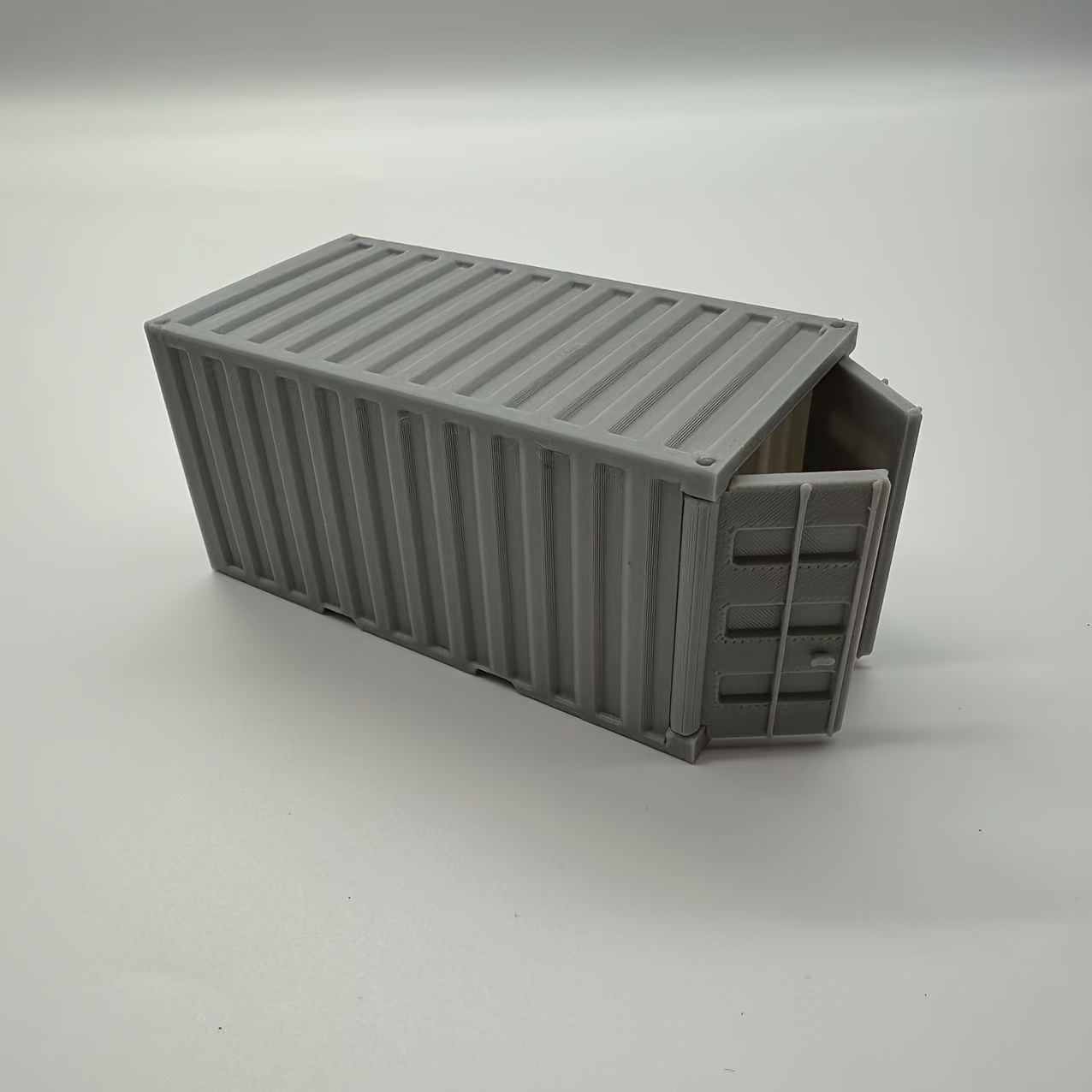 TEMU 1pc Scale 3d Printed Container Model, Replicating Industrial Style Frame, Interactive Design, Stackable Structure, Suitable For Small Car Model
