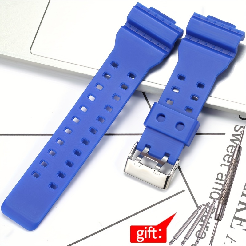 Casio G-Shock GD-400-1 Original Resin Watch Band – Black Two-Piece Strap - View #3