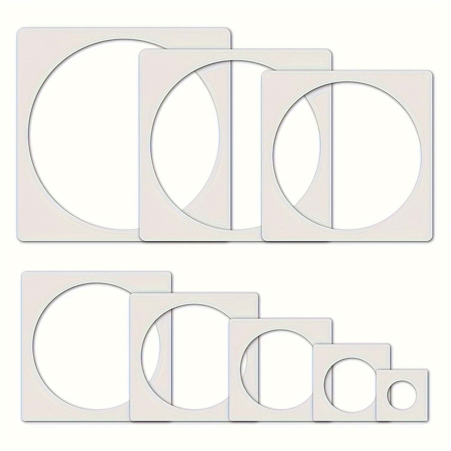 

8pcs Large Circle Stencil For Painting, Reusable Plastic Circle Templates Stencils For Fabric Walls Paper Arts Projects Home Decoration