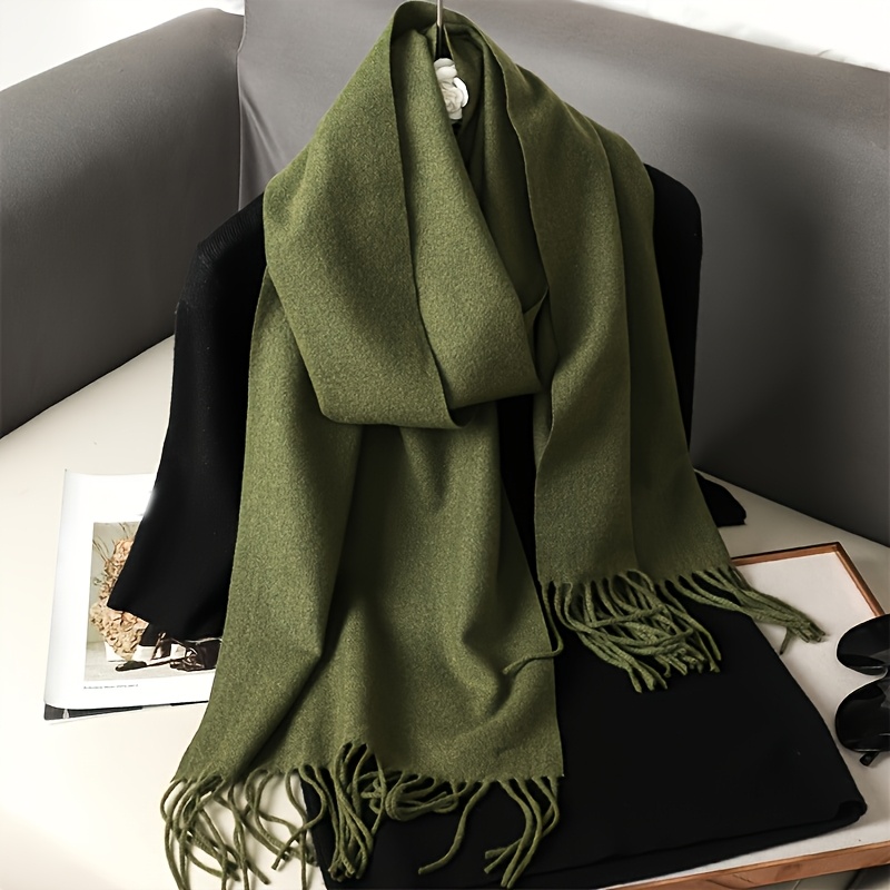 1pc Women's Casual Solid Color Scarf, Suitable For Winter Season Outing Cold Protection Wear