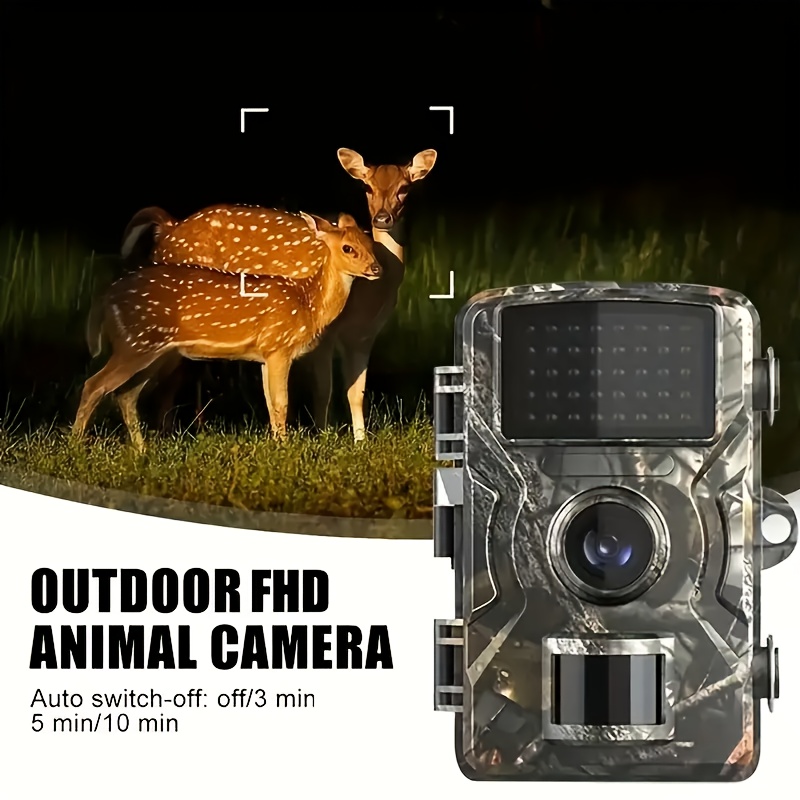 TEMU 1 Unit Of A 1080p Full Hd Tracking Camera Designed For Wildlife Observation, Featuring A 2-inch Screen, An Abs Tree Mount, And 0.8-second