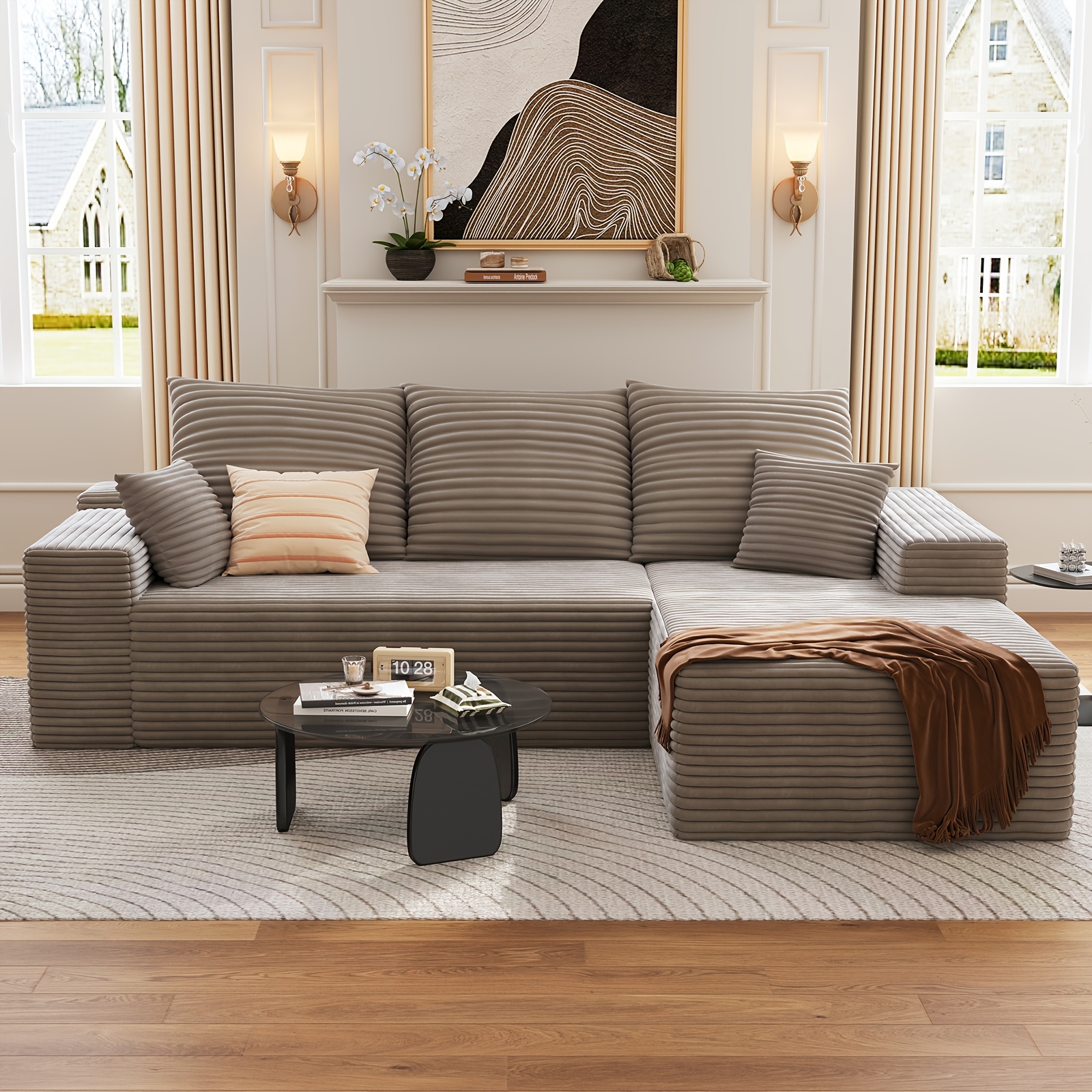 94.1" CONTEMPORARY MODULAR L-SHAPED CLOUD SOFA SET FOR LOUNGE - Plush Cushions, Design, Easy Assembly for Spacious Areas - Ideal for Living Rooms And Flats - Minimalist Aesthetic, Lightweight Furnishings, Home Decor 11 94.1" CONTEMPORARY MODULAR L-SHAPED CLOUD SOFA SET FOR LOUNGE - Plush Cushions, Design, Easy Assembly for Spacious Areas - Ideal for Living Rooms And Flats - Minimalist Aesthetic, Lightweight Furnishings, Home Decor - Image 11