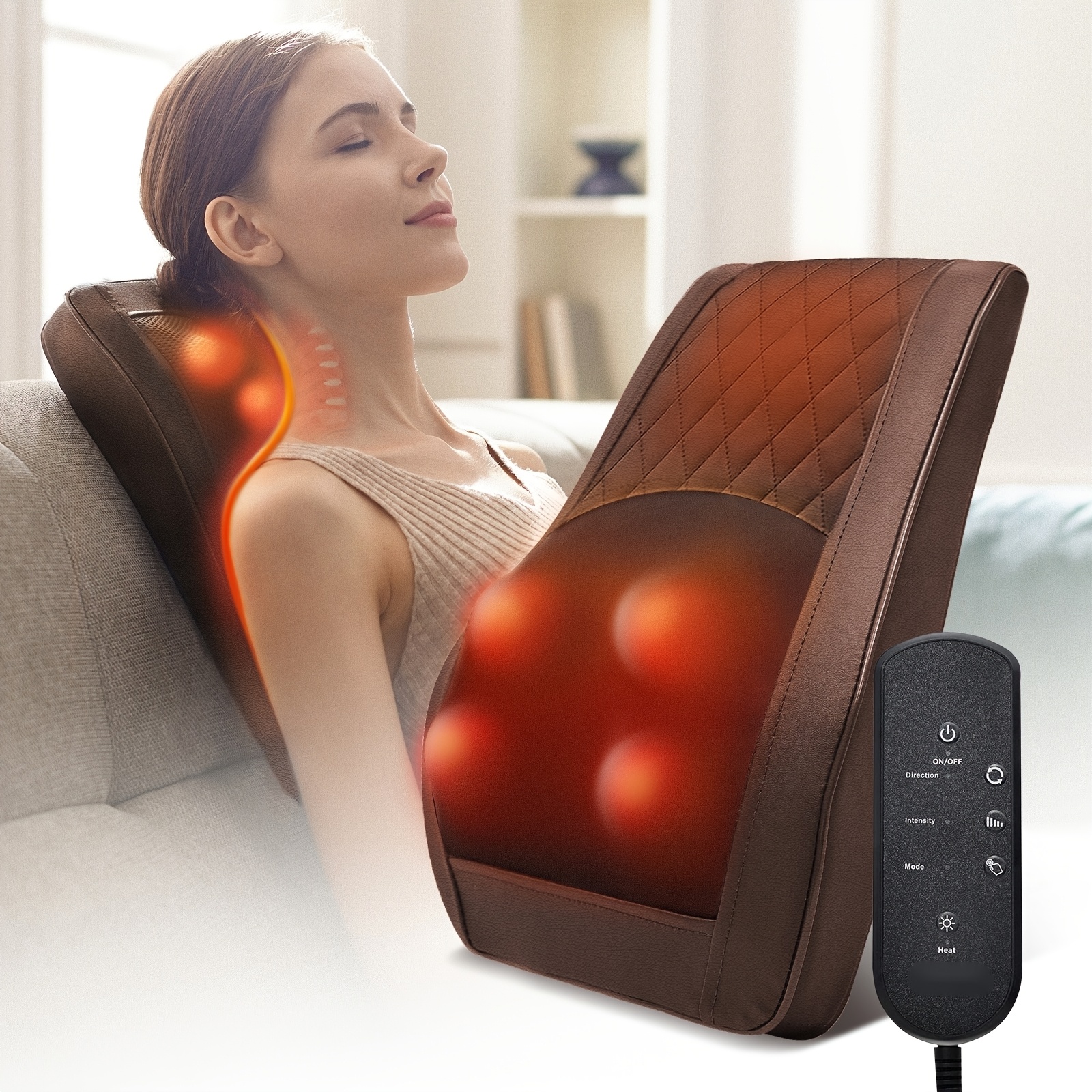 

Neck Massager, Acupressure Neck Massager, Shoulder, Back, Leg Electric Back Massager, Deep Massage To Relax Muscles, Massage Pillow Gift For Mom/dad/lady/man