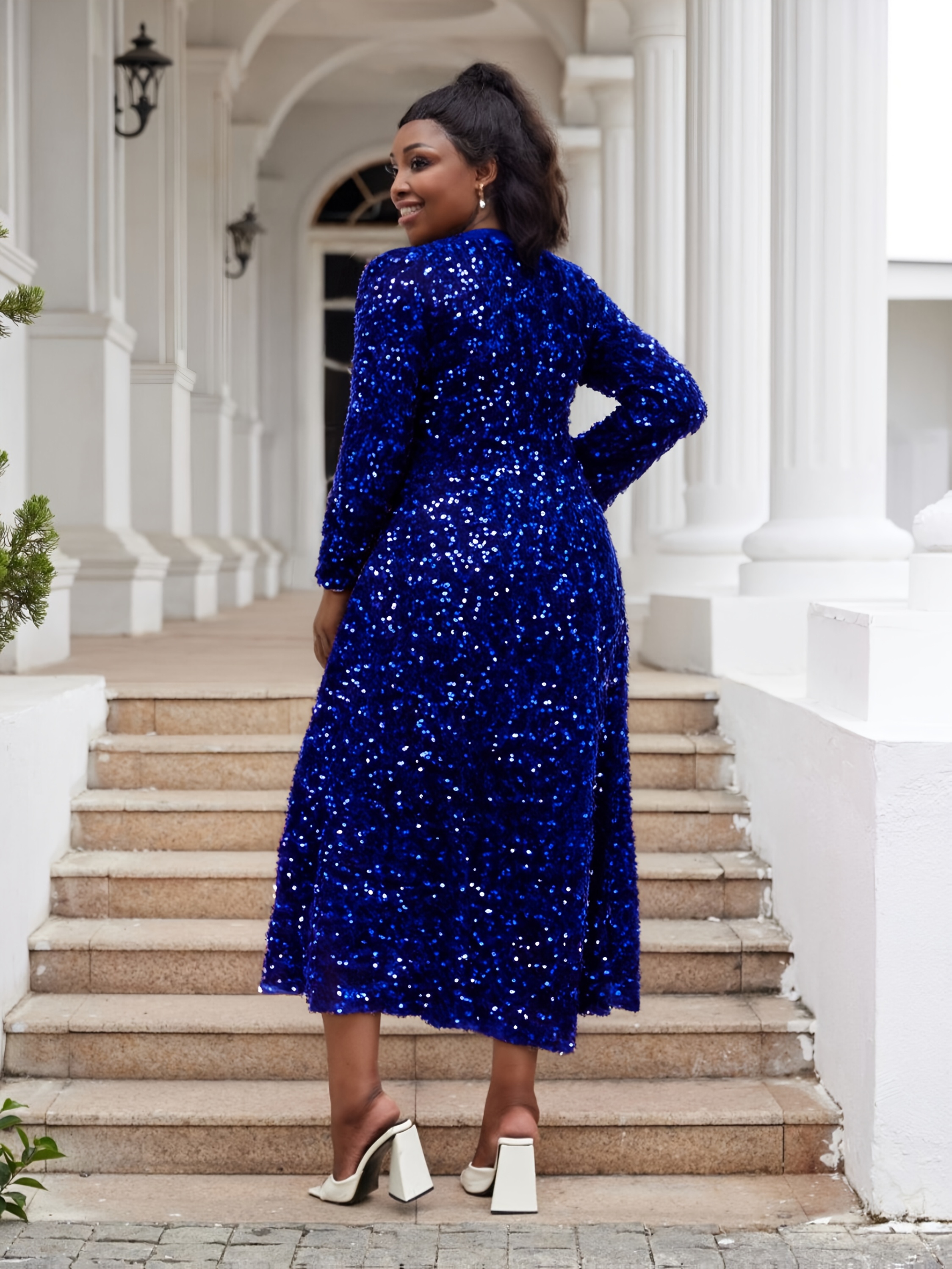 plus size plus size womens dresses fall winter new long