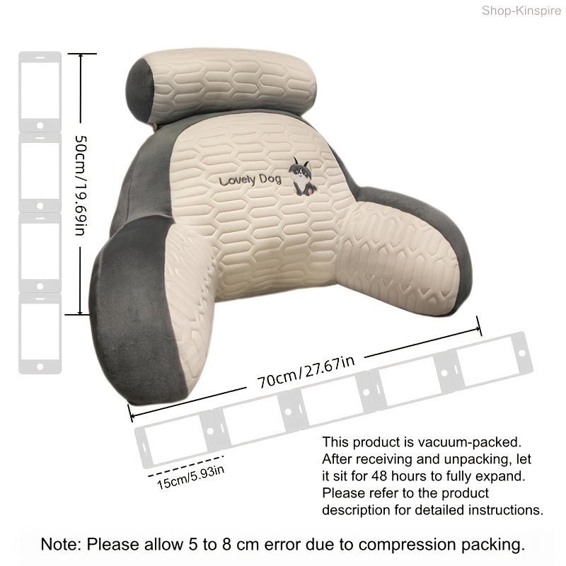 Image of Breathable Material Reading Pillow Office Pillow Bed Headrest Bag Lumbar Support Pillow Large Backrest Sofa Cushion Bedside Phone Reading And Washed