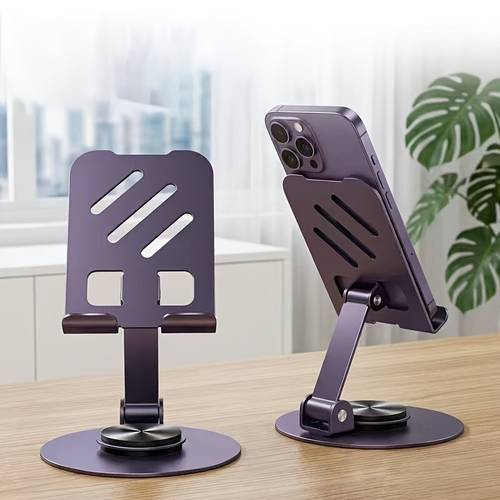 360 rotatable aluminum for alloy phone stand portable foldable desktop holder for all smartphones tablets holiday gift