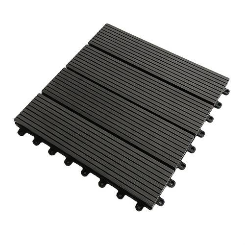 wpc wood plastic composite interlocking floor tiles 22mm thick 300 300mm wide for outdoor gardens and pools assembly 11pcs per 0 76 per