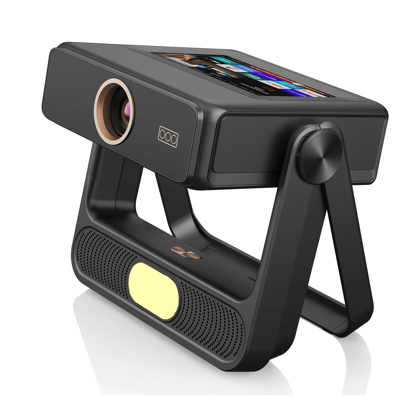 Supports 4k Native 1080p Touchscreen Projector, With Wifi Wireless, Smart Portable Gaming Projector, Built-in Apps Mini Outdoor Movie Projector, Suitable For Bedroom Home Theater
