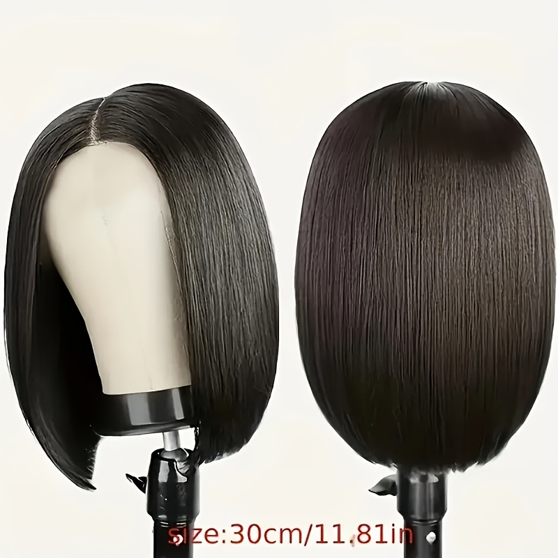 Short Bob Wig for Women, Mid-Length Cut Design, Suitable for Ladies, Looking, 30.48 cm Black Short Bob Wig, Perfect for Daily Wear, Role-Play, Outfit Matching, And Various Festivals