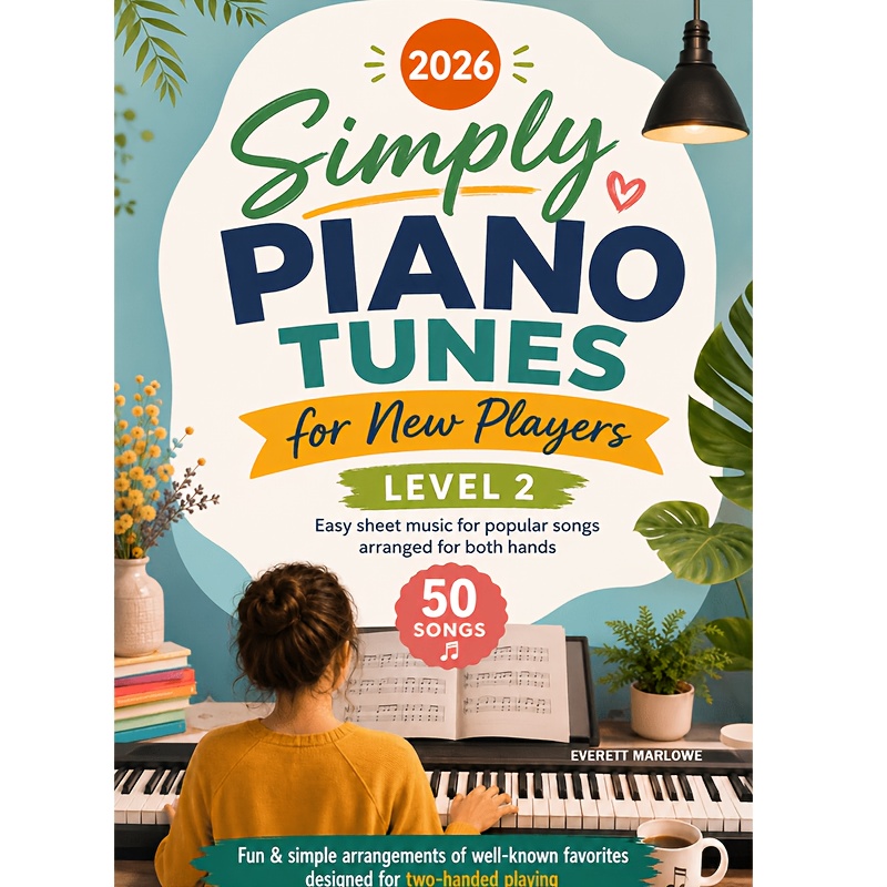 TEMU Beginner Piano Collection: Simplified Sheet Music For 50 Popular And Classic Songs, Arranged For Two-handed Performance Fun, Accessible