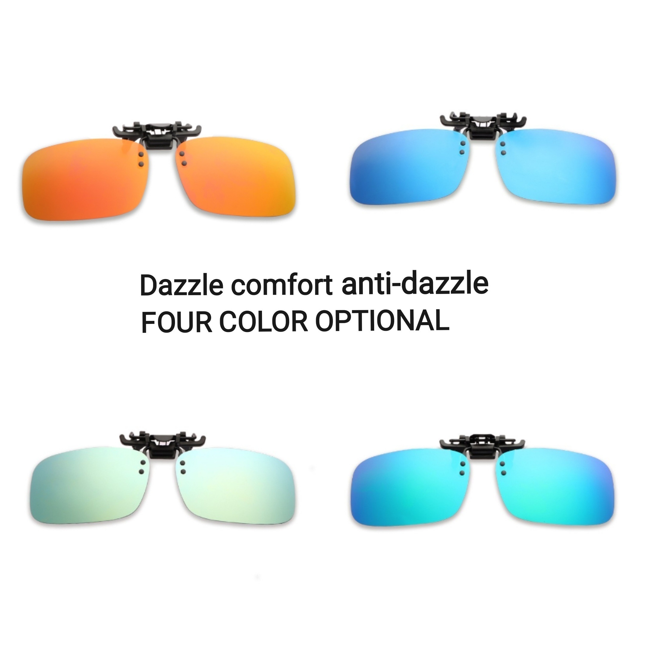 FRAZALA Polarized Clip-on Sunglasses over Prescription Glasses UV 400 Protection Anti-Glare Flip Up Design Unisex Aviator Style (Black