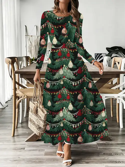 casual christmas dresses women Christmas Dresses for Women Plaid Dress Long Sleeve Button Turndown Collar Short Skirt Casual Dress