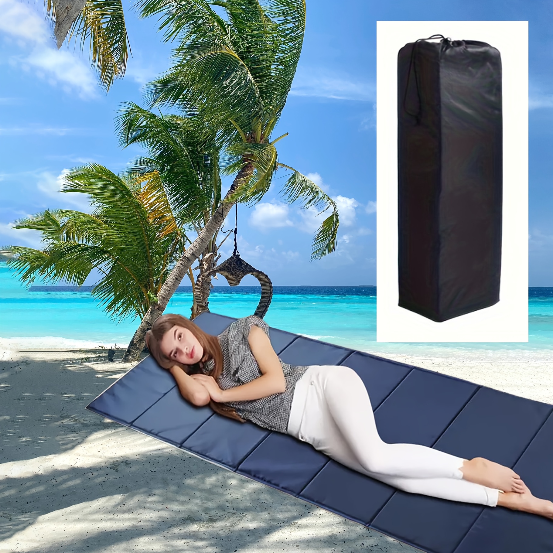 lightweight folding beach mat portable camping pad oxford Temu