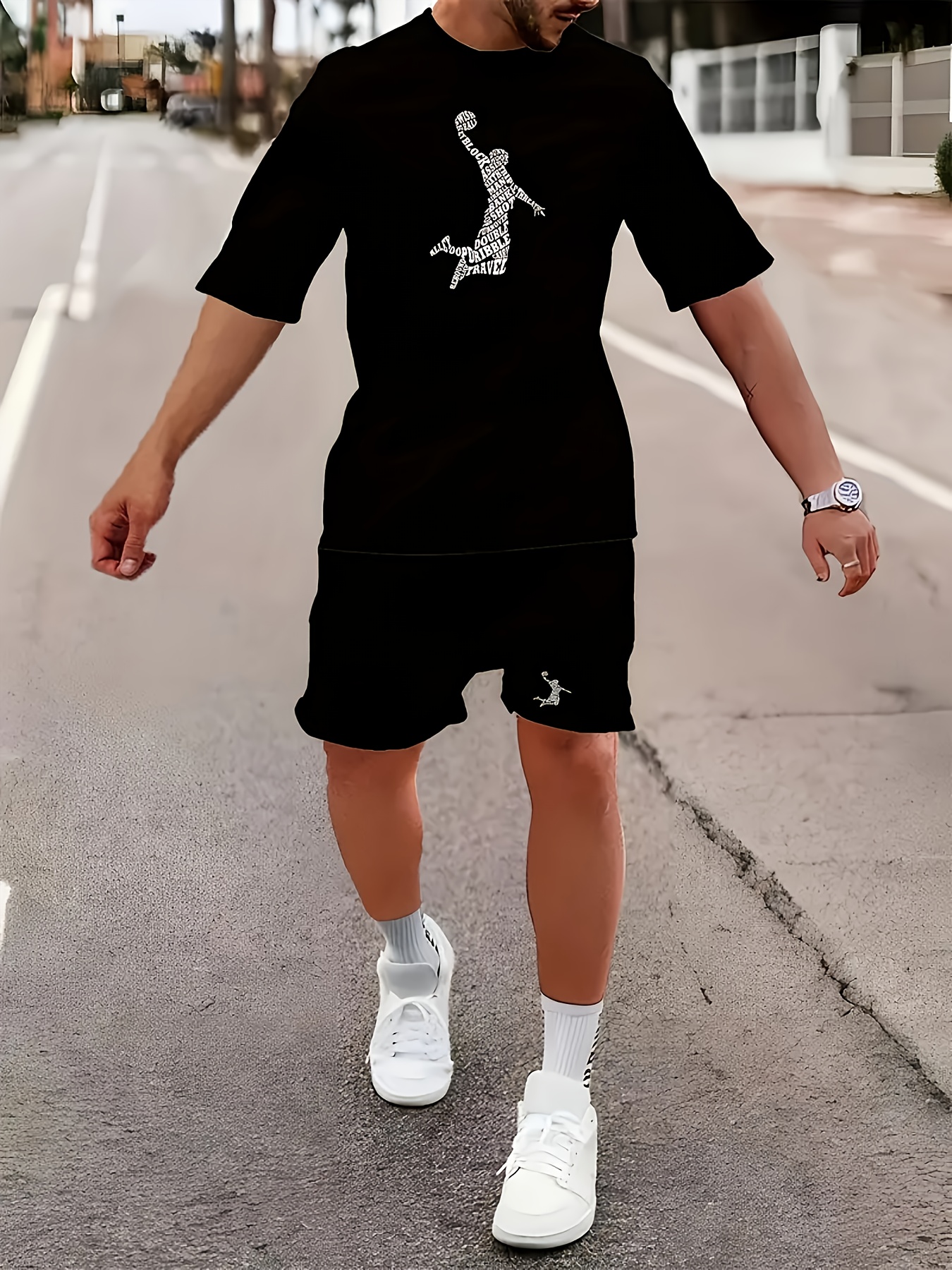 New Arrival Kebisi Selected Men's T-Shirt & Shorts 3D Digital Print 100% Polyester Outdoor Sports Fashionable Loose Comfort Basketball Casual Travel, Reversible Basketball Jersey, Travel Outfit, Summer Clothing, Loose Fit, Geometric Pattern, Machine Washable, Lightweight Fabric, Sports Apparel, Shorts Set, Gym Enthusiasts, Streetwear Lovers