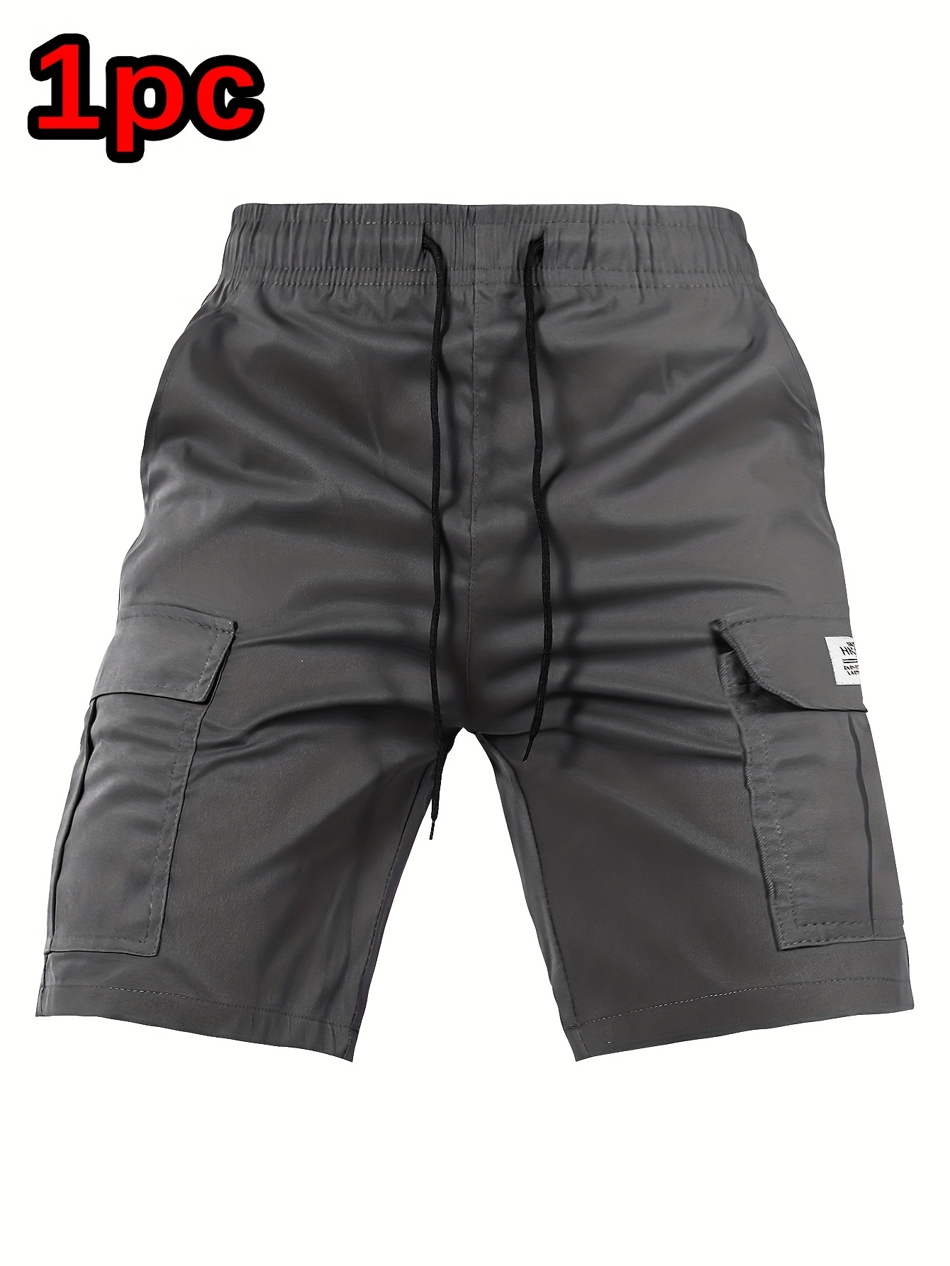 1pc New Fashion Workwear Shorts Men's Summer Thin Straight-Leg Casual Mid-Length Pants