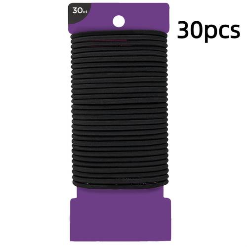 30pcs of black hair bands that do not pull or designed for thick curly hair strong ponytail holders are suitable for women and men