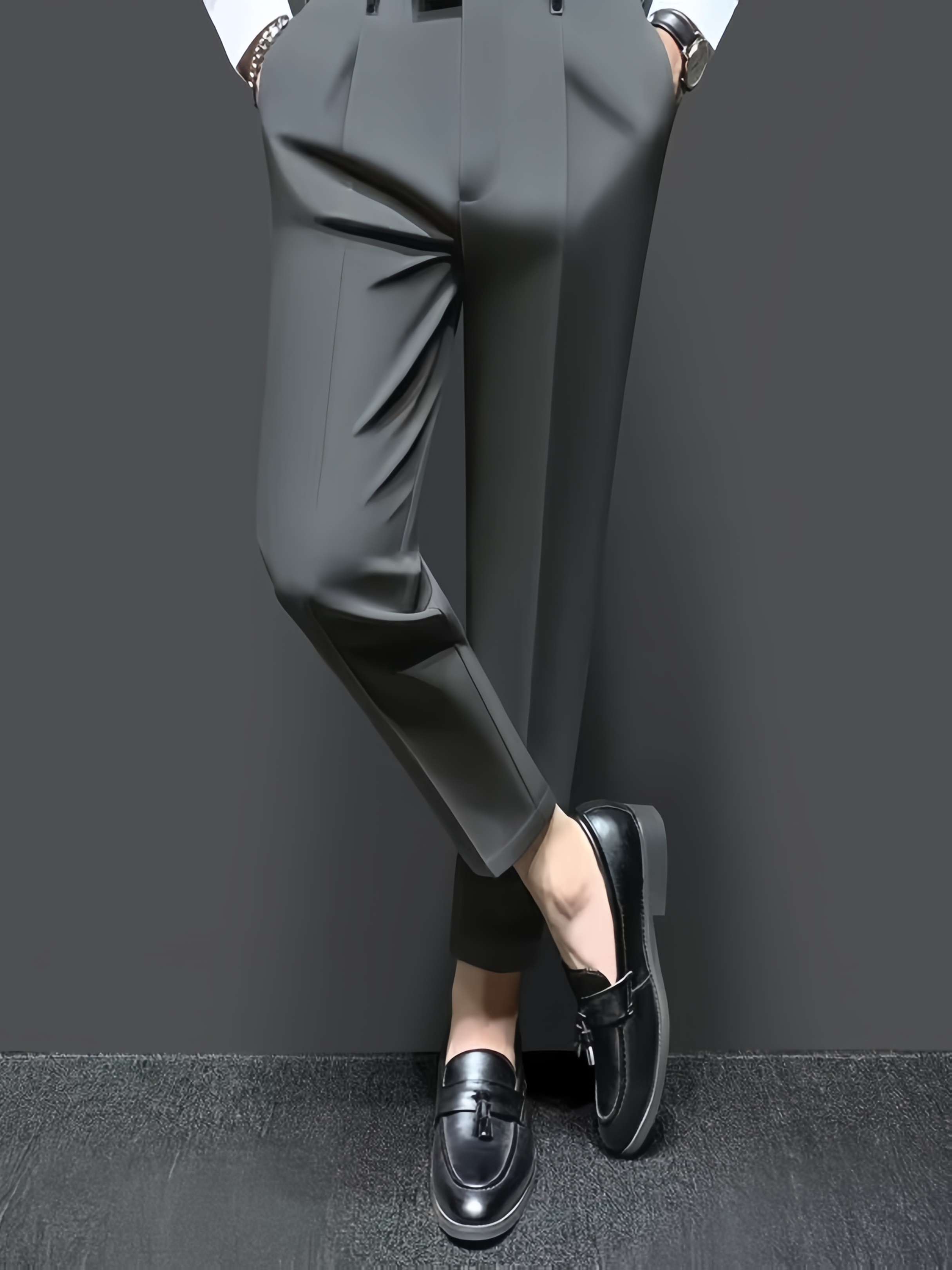 green emerald velvet dress Men's Cropped Suit Pants Stretch Skinny Fit Casual Business Pant Slim Fit  Tapered Ankle Dress Chino Trousers (Black,28) at Amazon Men's Clothing store main image 1