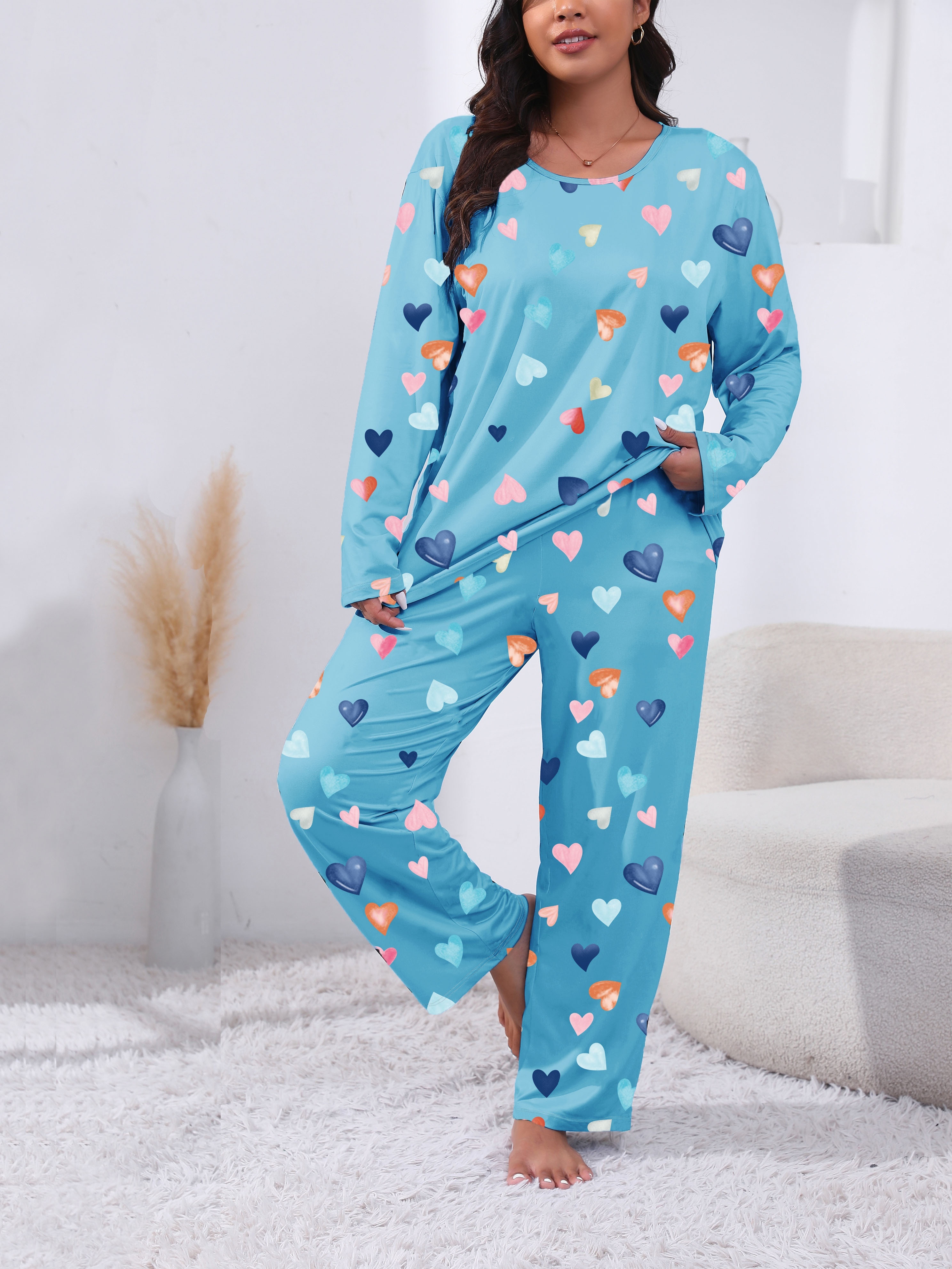 Lounge Comfort Pigiama Donna Lastshe Taglie Forti - Set 2 Pezzi Maniche Corte Con Tasche Set Due Pezzi Maniche Corte