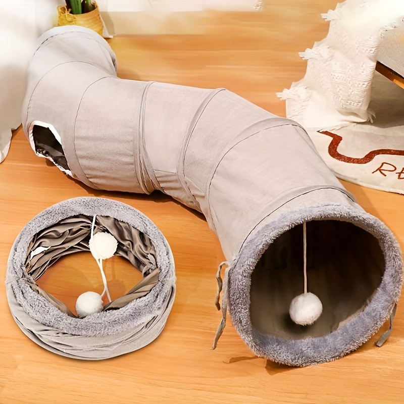 TEMU Canal Universal De Gatos Estacional, Saco De Dormir Plegable Para Juego Interactivo De Gatos, Tienda De Juguetes Y Para Que Se Arrastren