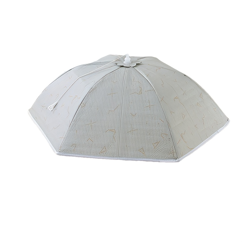 Large Round Dust Cover For Food, Featuring A Solid Color With Starry Patterns, Suitable For Home Dining Tables And Kitchen Use