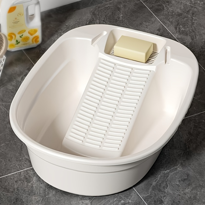 

Heavy-duty Washboard With Built-in Soap Dish - Use, Includes Laundry Basin