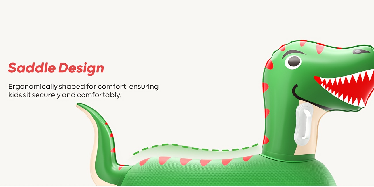 QPAU 2pcs Inflatable Bouncy Dinosaur Toys With Hand Pump, Heavy Duty Giant Bouncy Pal, Ride On Bouncy Animal Hopper Toy, Indoor Outdoor Hopping Horse For Kids Girls Boys Ages 5-14, Mother'S Day Gift