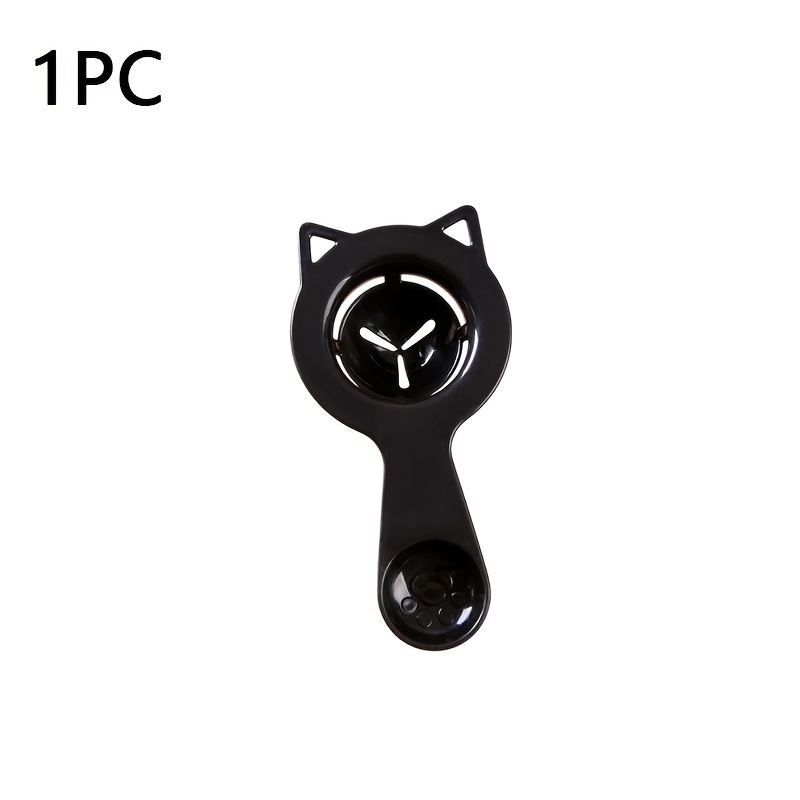 Egg White And Yolk Separator, Cute Black Cat Ear Design, Durable Polypropylene Material, Suitable For Kitchen, Outdoor, Boat, Rv Kitchen