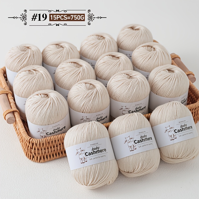TEMU 15pcs 750g (26.4oz) Soft And Non-sticky Skin-friendly Yarn, Suitable For Close-fitting Knitting. Delicate And Smooth, Non-pilling And