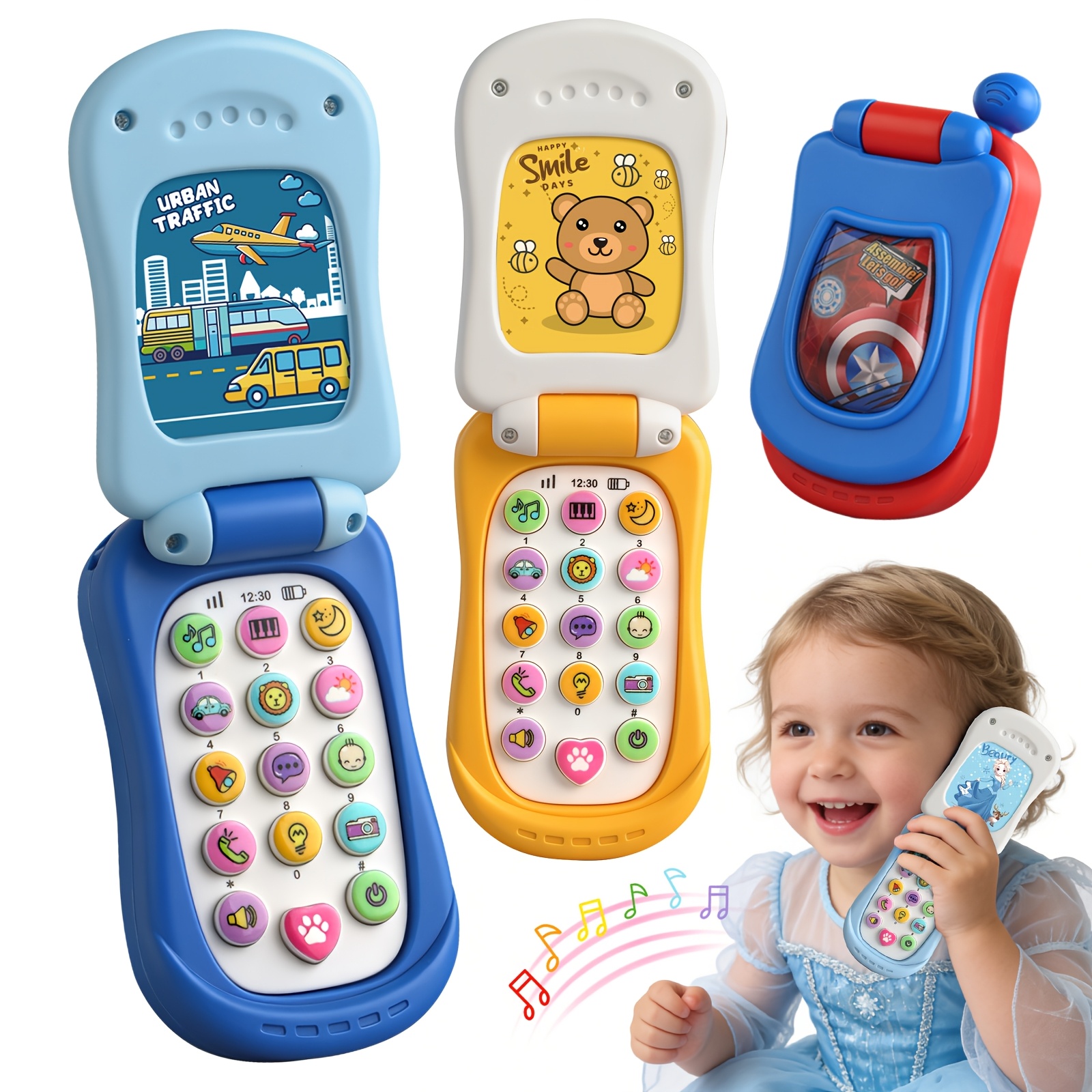 1  cartoon music flip phone toy a   christmas or new year gift for boys and girls   in  