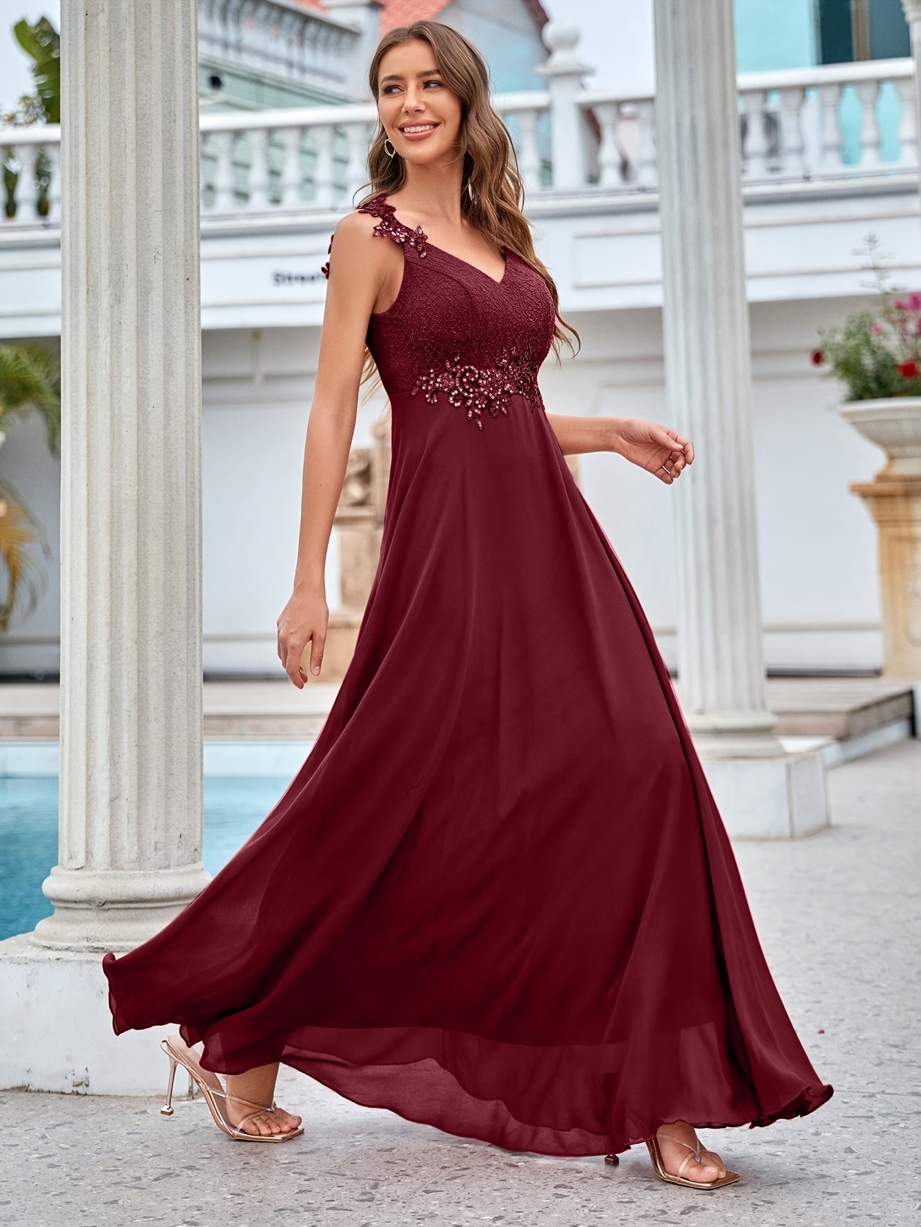 bridesmaid dresses burgundy australia KAELY